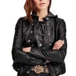 NWOT We the Free New Dawn vegan leather moto jacket. SZ xl